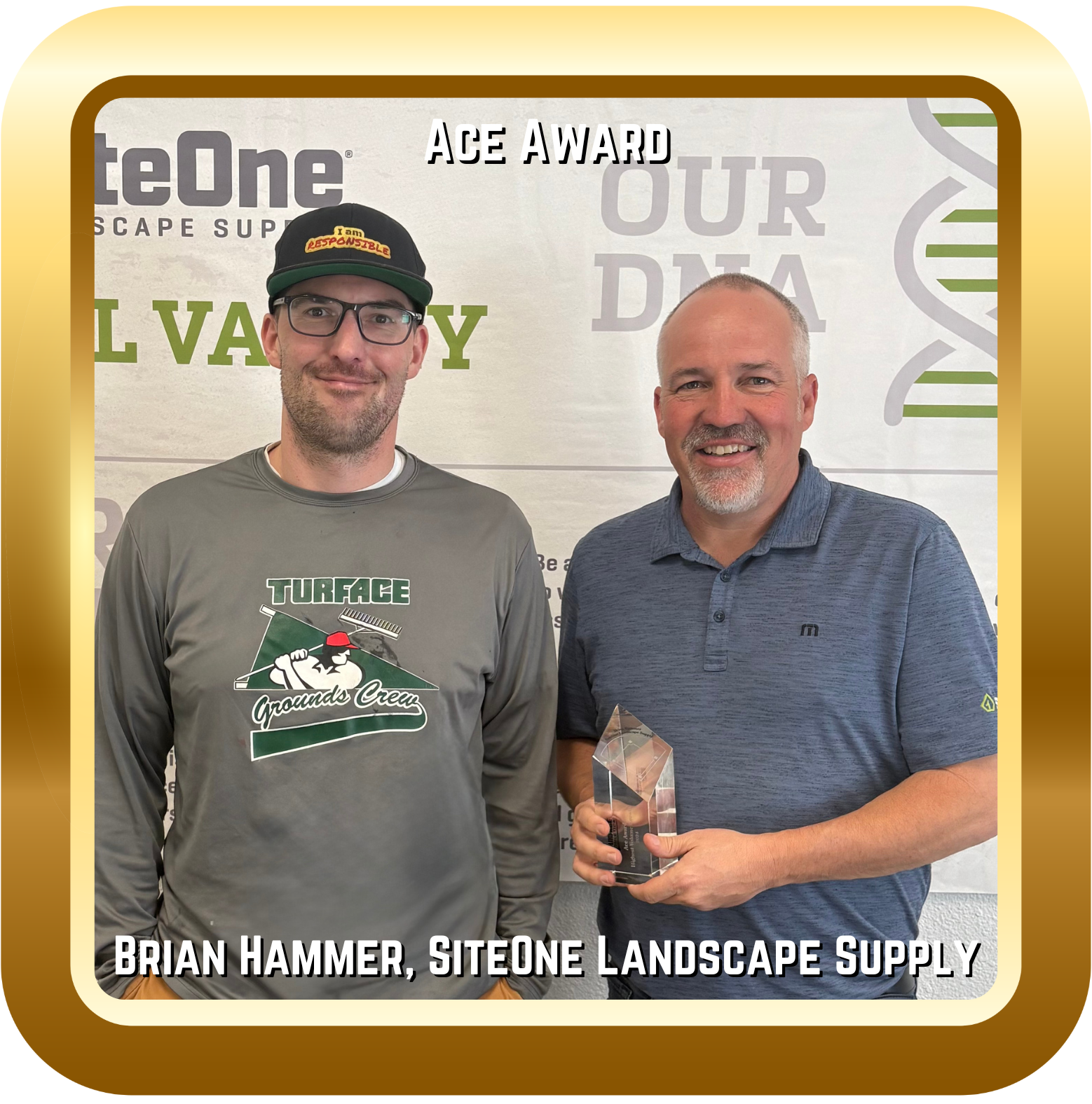 Image of two men with an Ace Award.